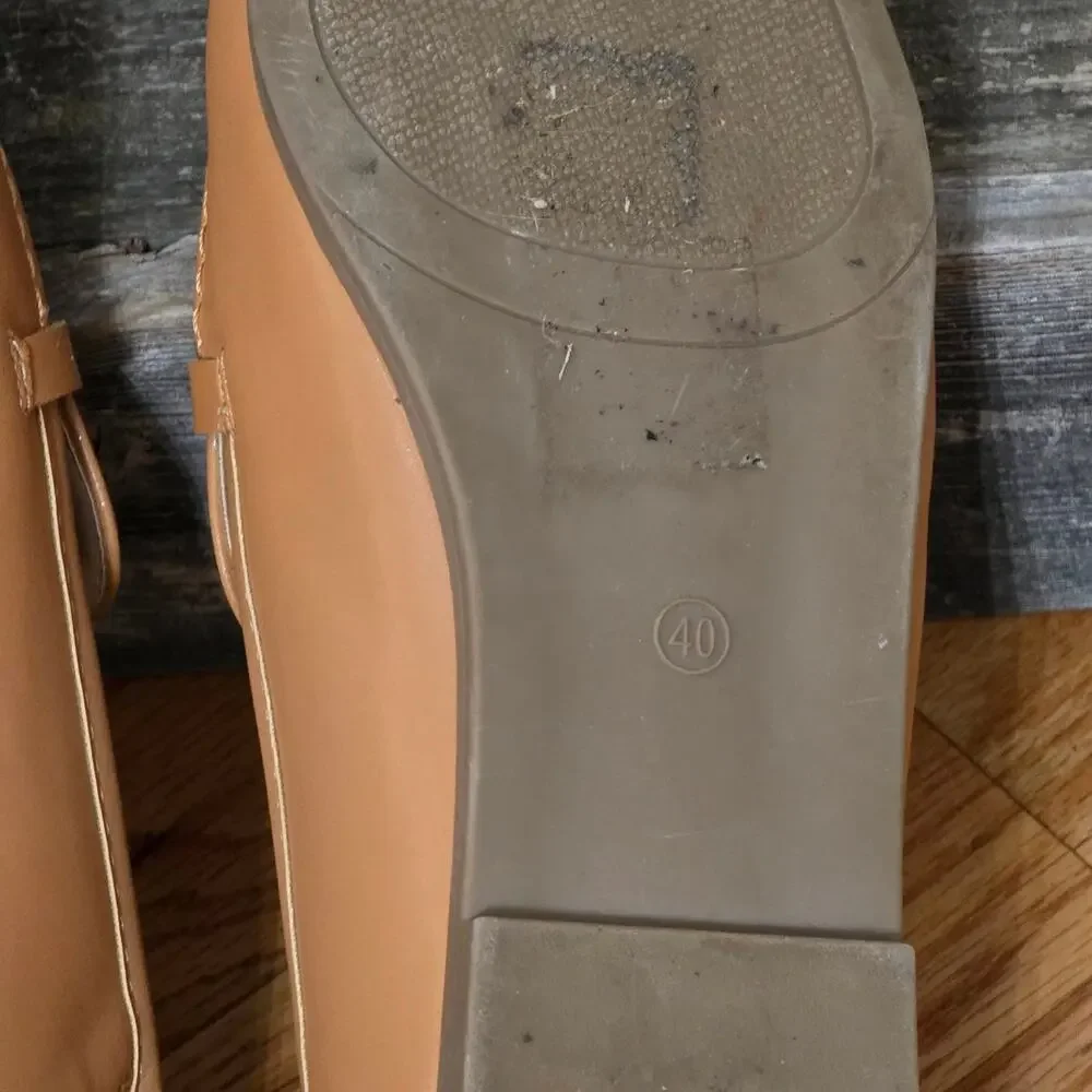 London Rag Tan Horsebit Loafers Pointed Toe Flat Slip On Shoes Size 9-9.5